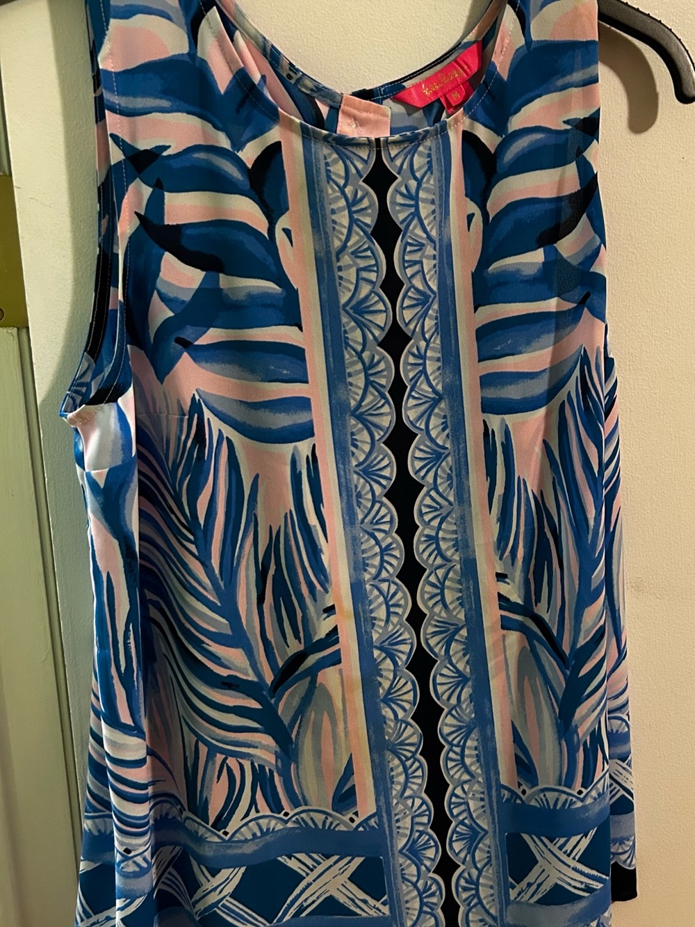 Lilly Pulitzer Blue & Pink Patterned Women's Blouse